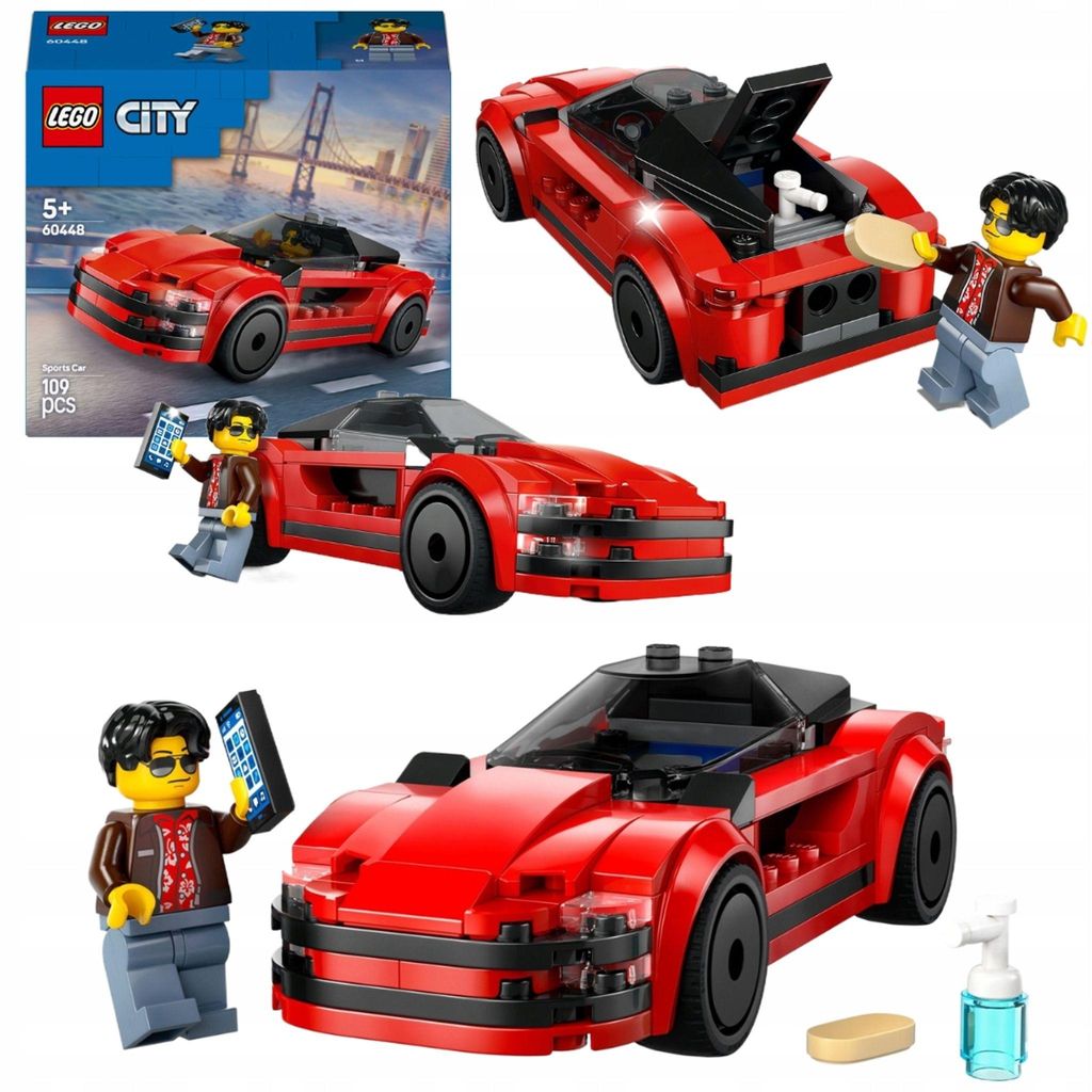 LEGO City: Coche deportivo rojo. Juguete de coche de Imagen del producto 