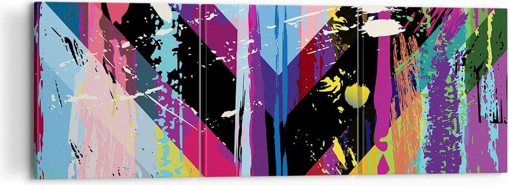 Bild auf Leinwand - Leinwandbild - Abstraktion modern - 120x40cm - Wand Bild - Wanddeko - Leinwanddruck - Bilder - Kunstdruck - Wanddekoration - Le...