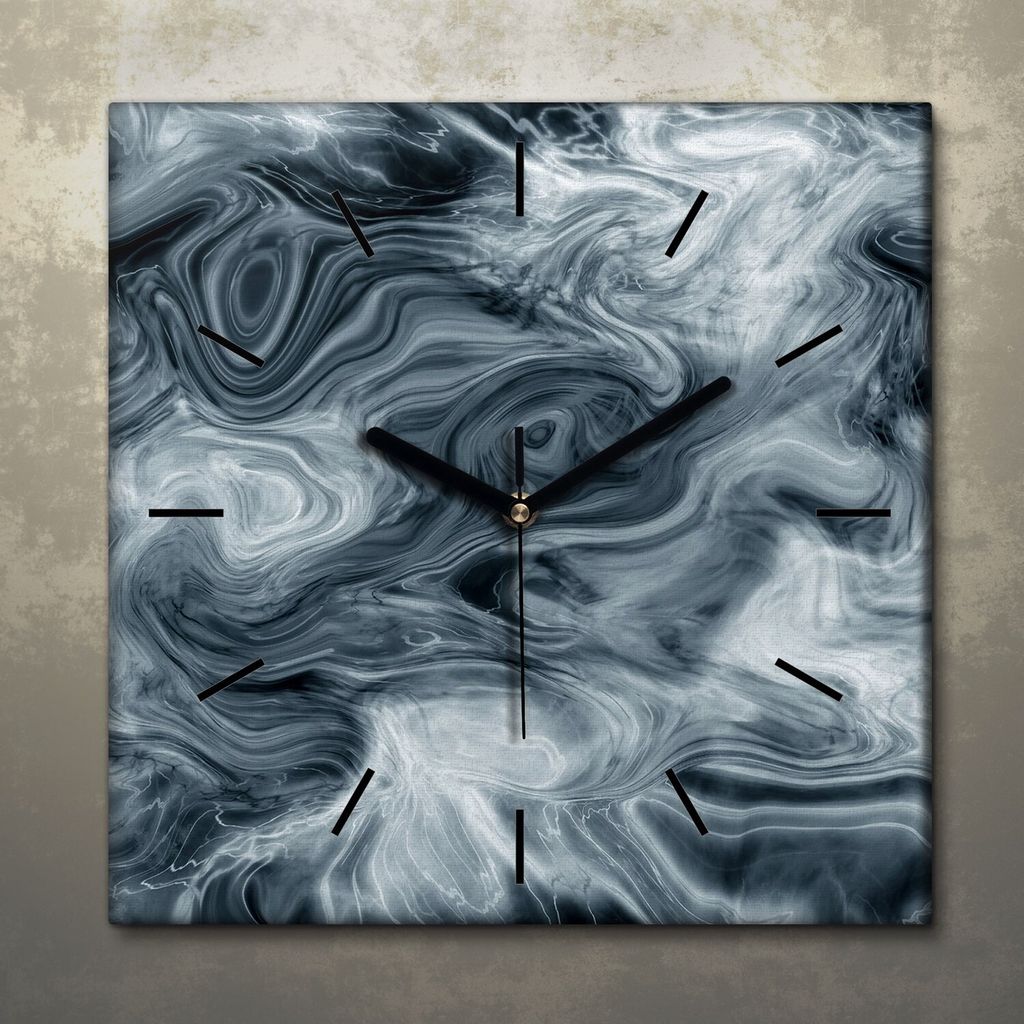 Wohnzimmer Leinwand Uhr Geräuschlos Küche 30x30 Farbig, Produktbild 