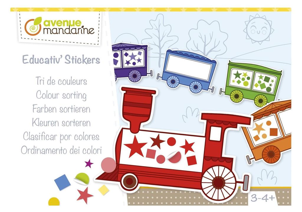 Clairefontaine Kreativset Sticker, Farben sortiert