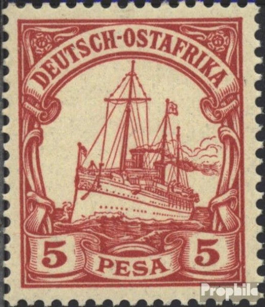 Briefmarken Deutsch-Ostafrika 1901 Mi 13 gestempelt Schiff Kaiseryacht Hohenzollern