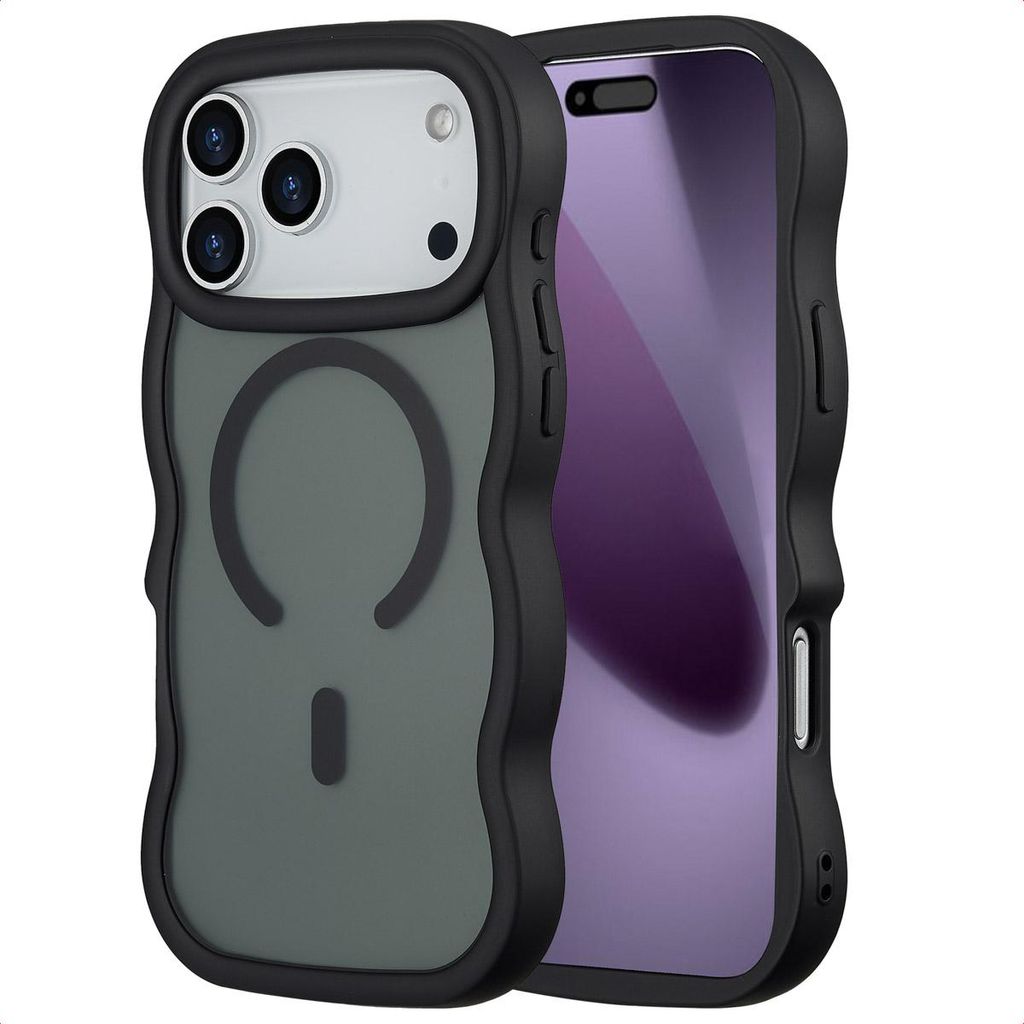 Selencia Wavy Backcover mit MagSafe iPhone 17 Pro Max - Schwarz