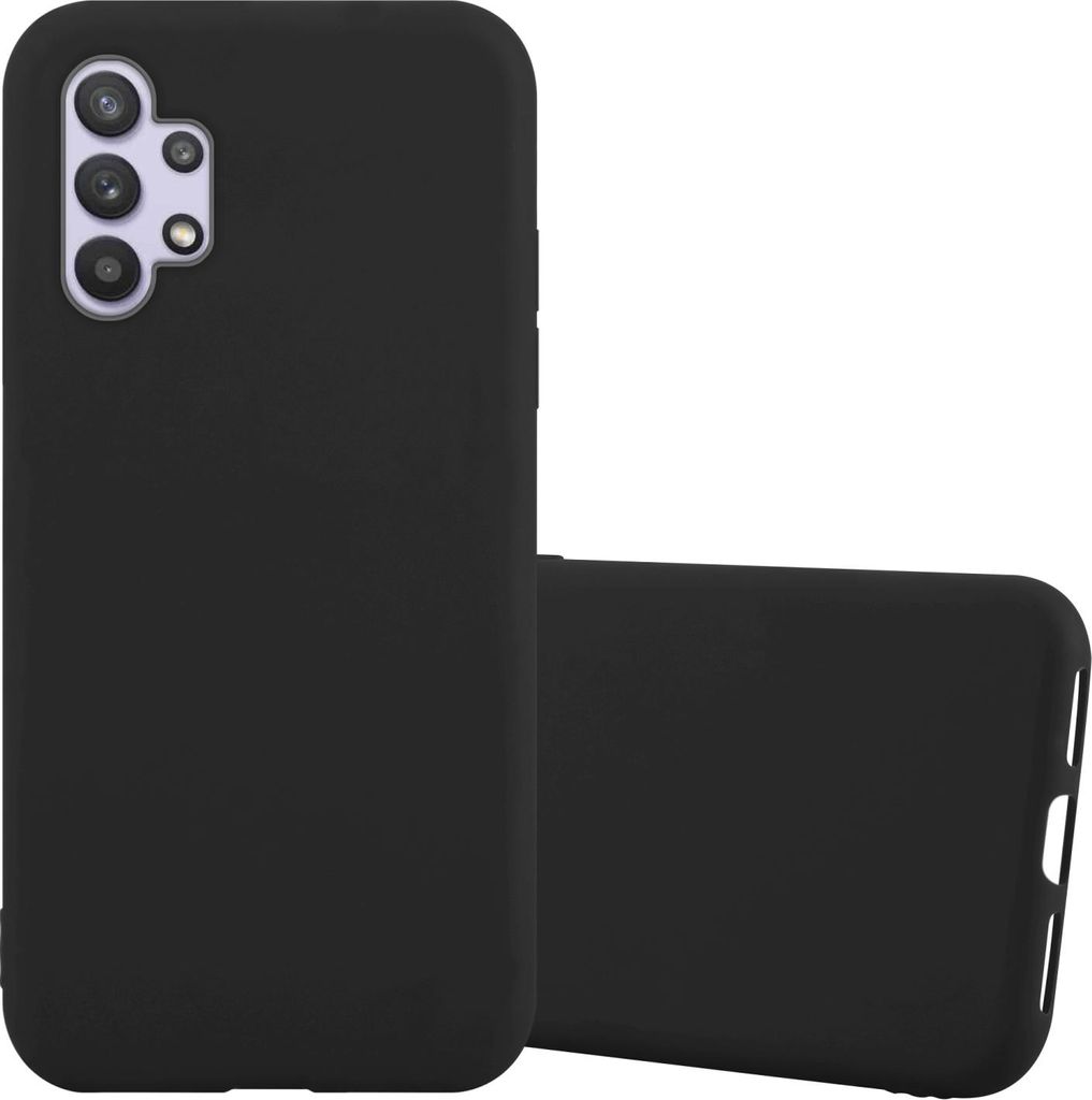 Cadorabo Hülle für Samsung Galaxy A32 5G Schutzhülle in Schwarz Handyhülle TPU Silikon Etui Case Cover