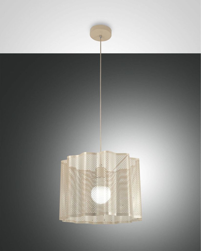 Fabas Luce Pendelleuchte Glicine E27 Ø400mm Gold Produktbild 