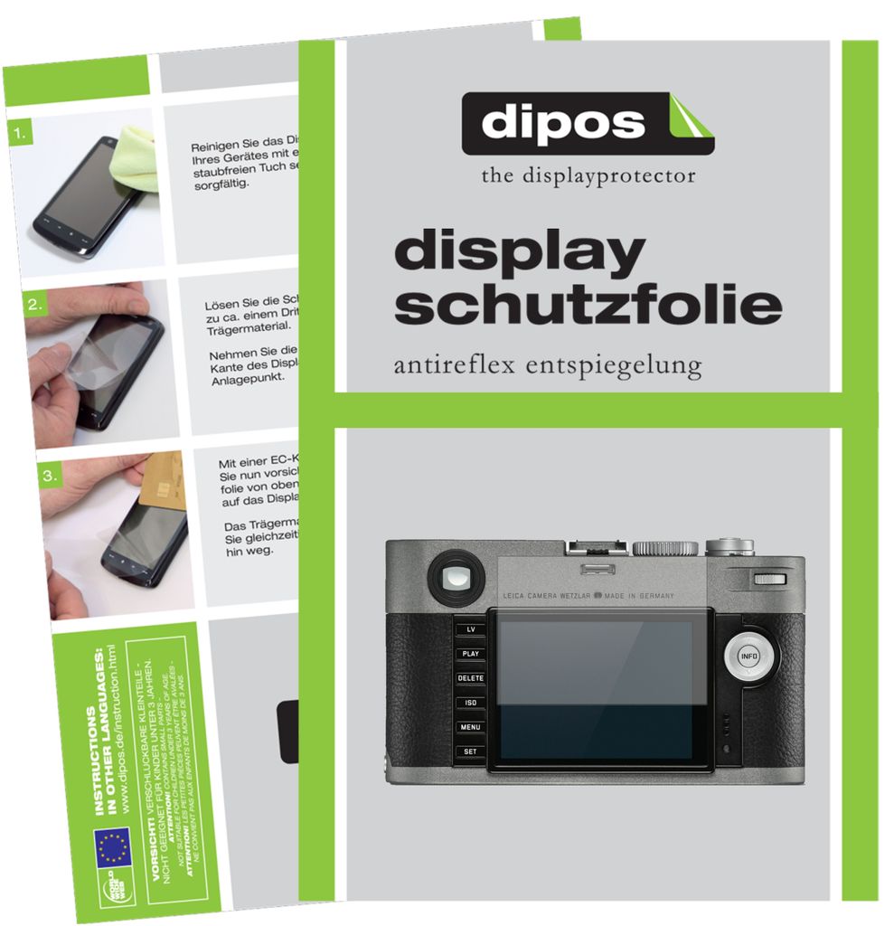 1x Schutzfolie für Leica M-E (Typ) 240 matt Displayschutzfolie Folie Display Schutz dipos