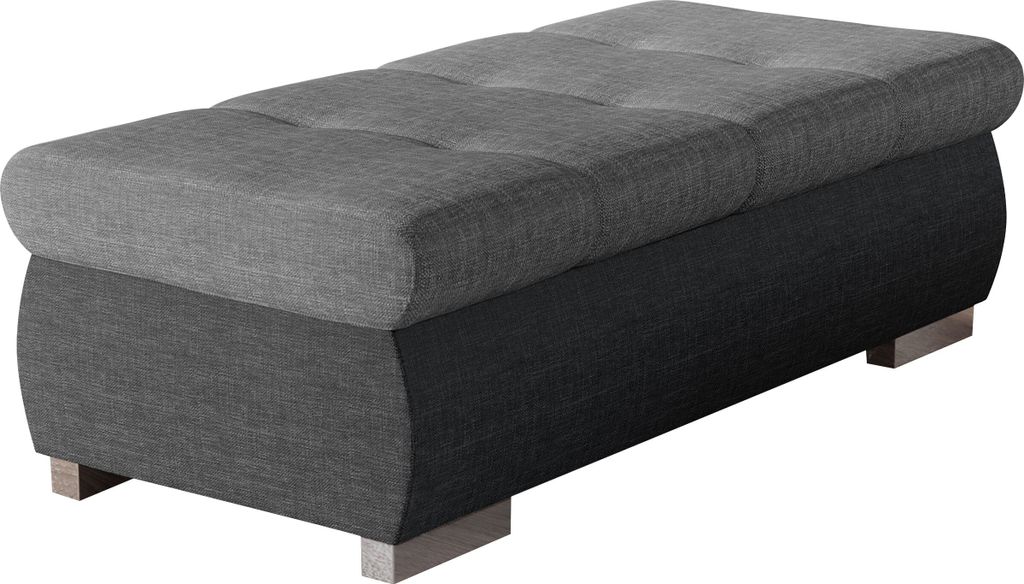 MIRJAN24 Polsterhocker Orkan Groß, Moderne Sitzhocker vom Hersteller, Holzkonstruktion, 120x60x39 cm (Farbe: Lux 06 + Lux 05)