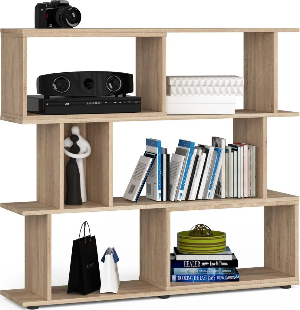Meuble de Rangement pour Livres et Dossiers Chêne Sonoma Format Large