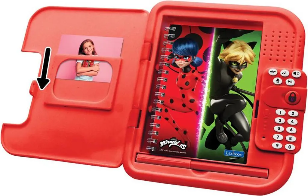 Carnet secret Miraculous Ladybug avec boîte à bijoux et code numérique
