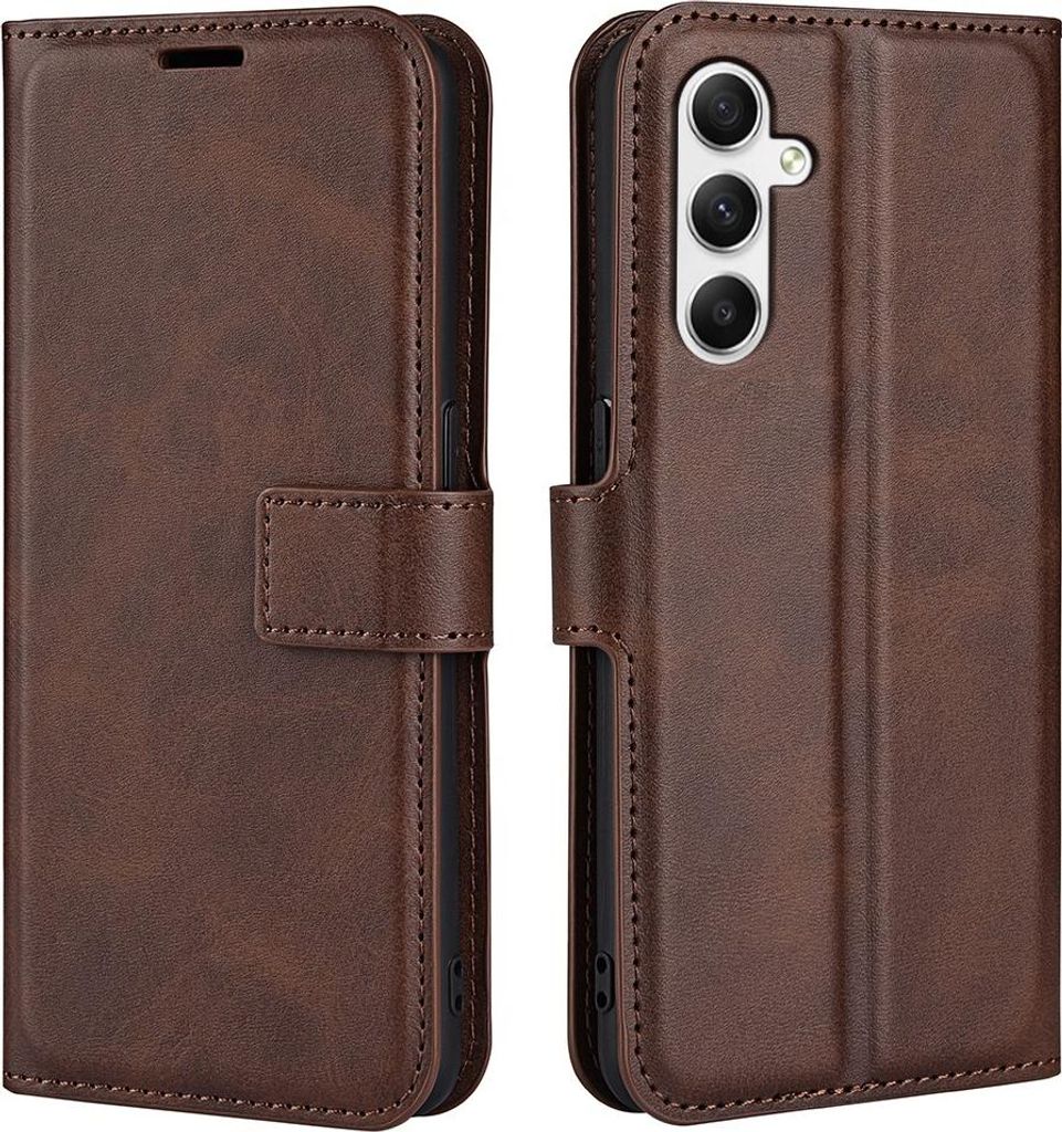 Samsung Galaxy A35 Hülle - Coverup Deluxe Klapphülle - Dunkelbraun