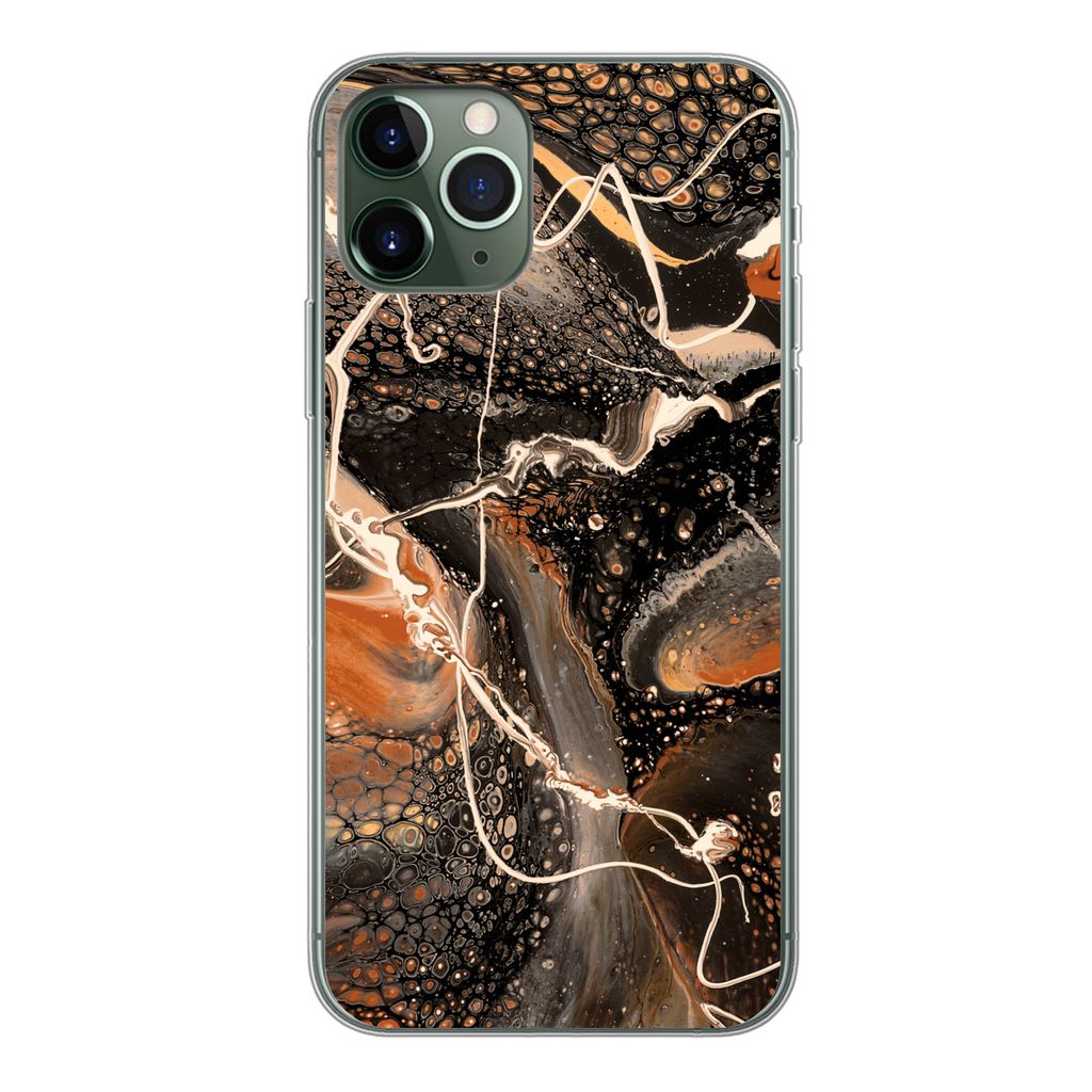 MuchoWow Handyhülle Schutzhülle Hülle für iPhone 11 Pro Farbe - Design - Abstrakt Silikon Softcase Handy Hülle - Handy