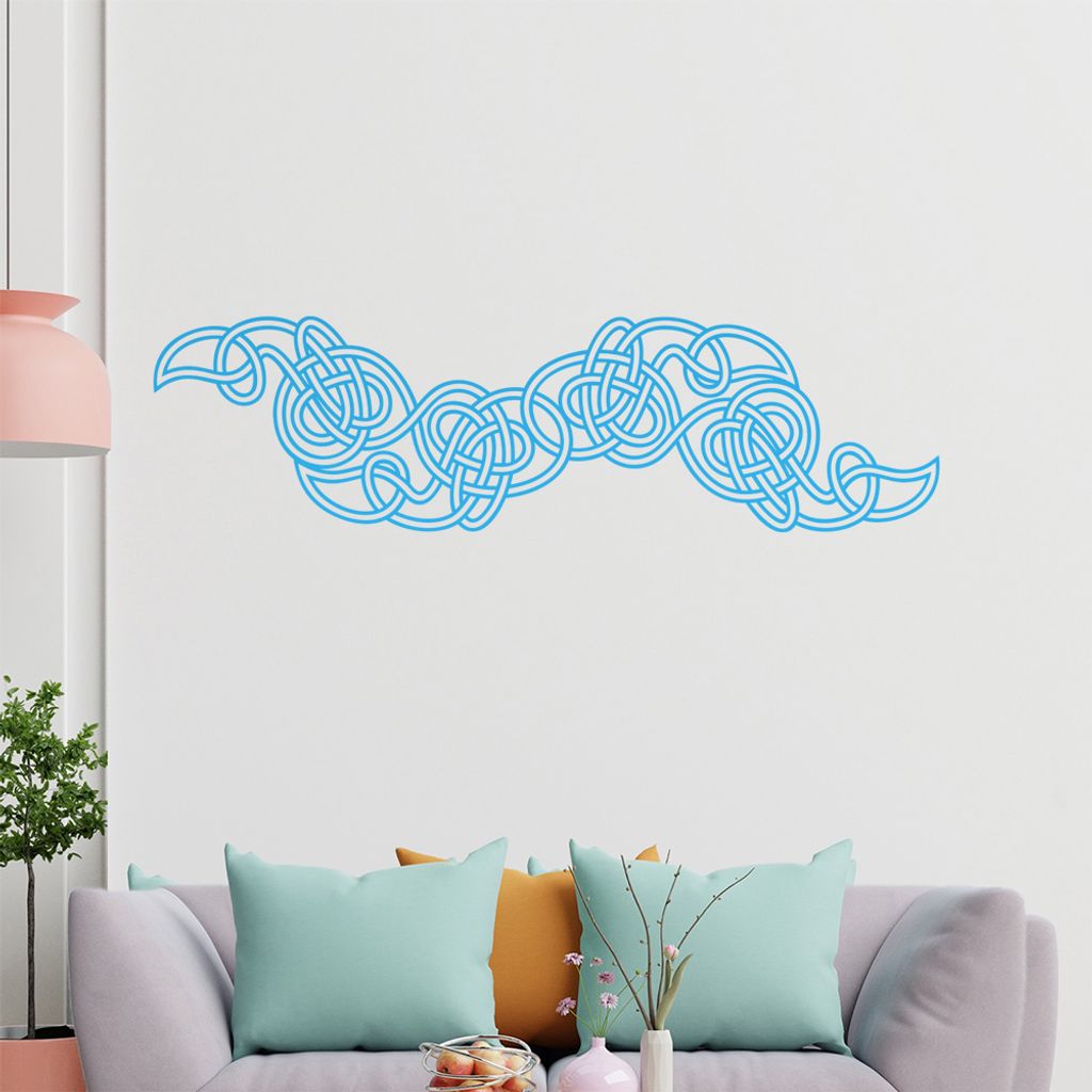 keltischer Knoten - Knotenmuster Wandtattoo in 6 Größen - Wandaufkleber Wall Sticker - Dekoration, Küche, Wohnzimmer, Schlafzimmer, Badezimmer