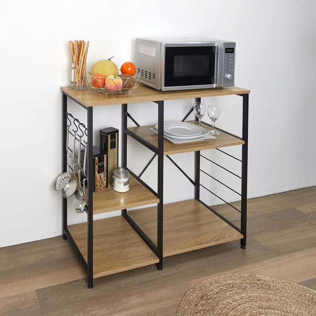 Meuble de rangement d appoint Stan en bois style scandinave pour salon