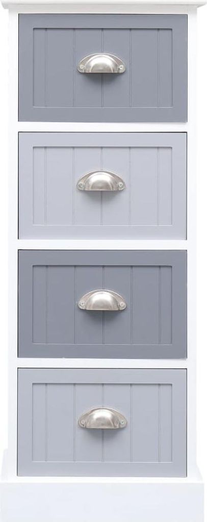 vidaXL Beistellschrank 35x30x90 cm Massivholz Paulownia