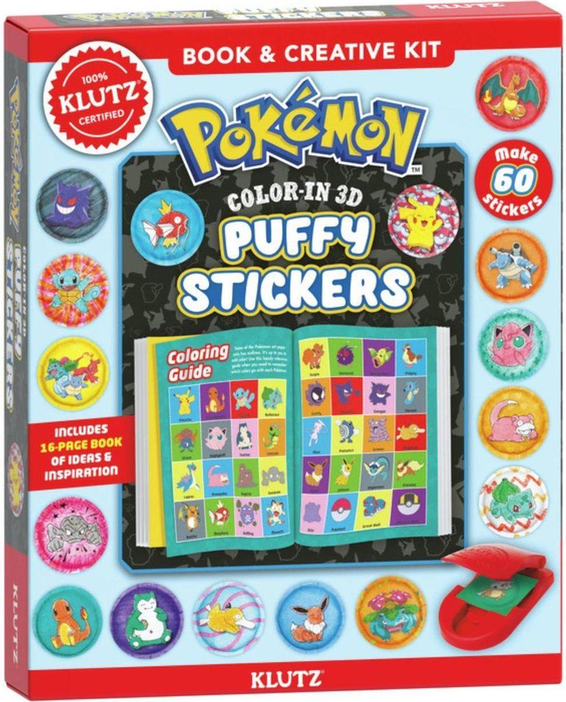 Pokemon Colour In 3d Puffy Stickers – Lingua: Inglese