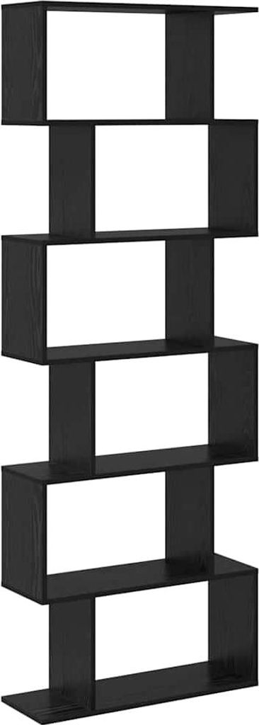 vidaXL Bücherregal Schwarz Eichen-Optik 70 x 24 x 193,5 cm