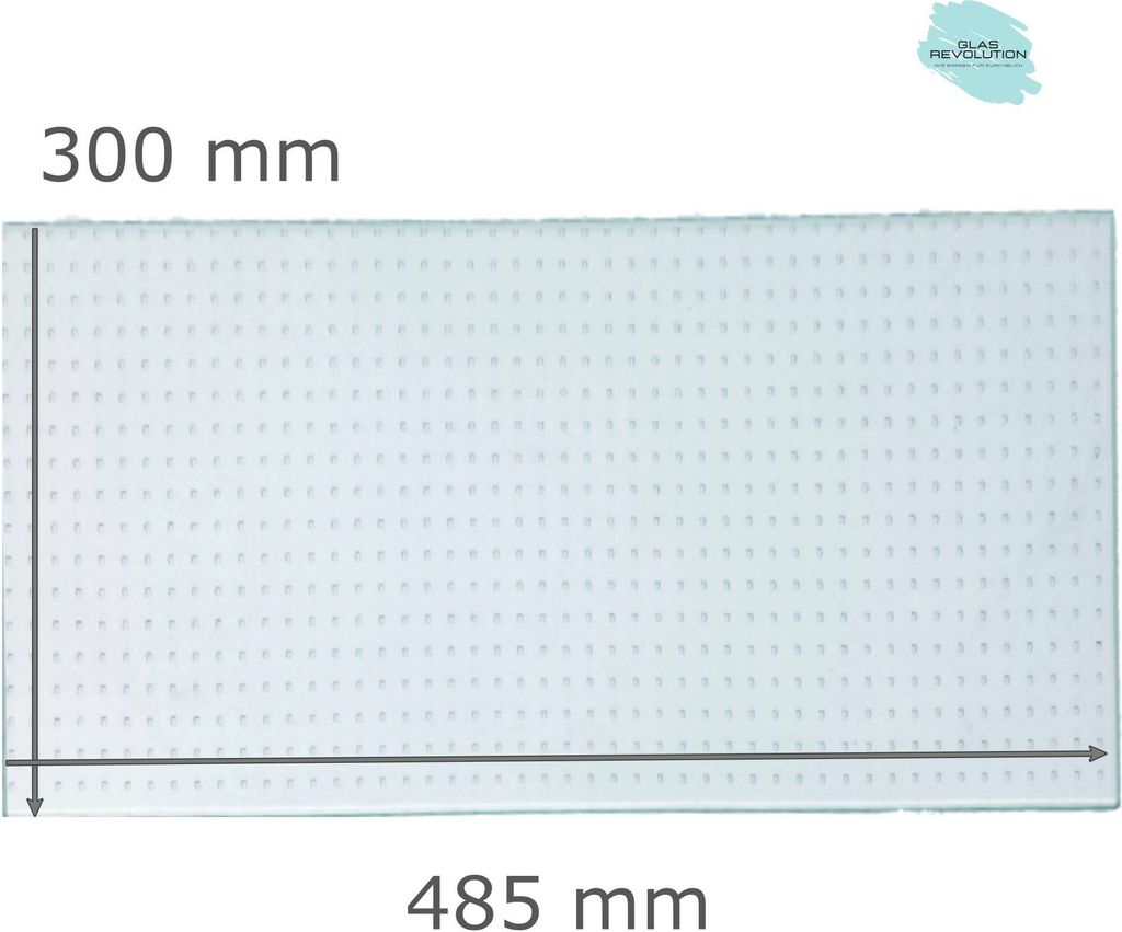 Kühlschrank Einlegeboden - Master Carré 4 mm - eckige Ecken - (116,62 EUR / qm - Mindestbfl. 0,25 qm - Kantenb. 5,35 EUR / lfm) - 485 mm x 300 mm