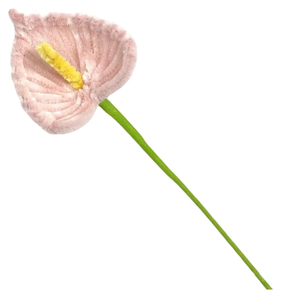 Fertige Pfeifenreiniger-Blumenbastelarbeit: Handgefertigte künstliche Calla-Lilie für Muttertag, Geburtstag, Hochzeit, Heimdekoration