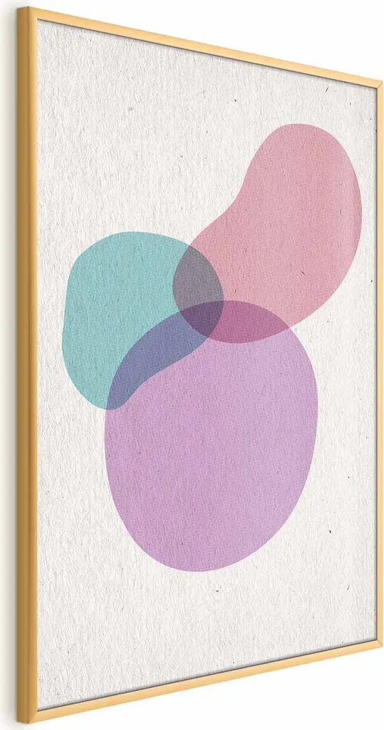 Poster Mix di colori 60x90 cm con cornice dorata senza margini