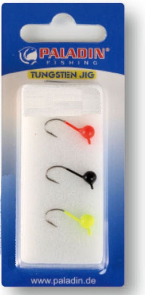 Paladin Tungsten Jigkopf - 3 Jighaken, Größe/Gewicht:Gr.2 / 0.8g