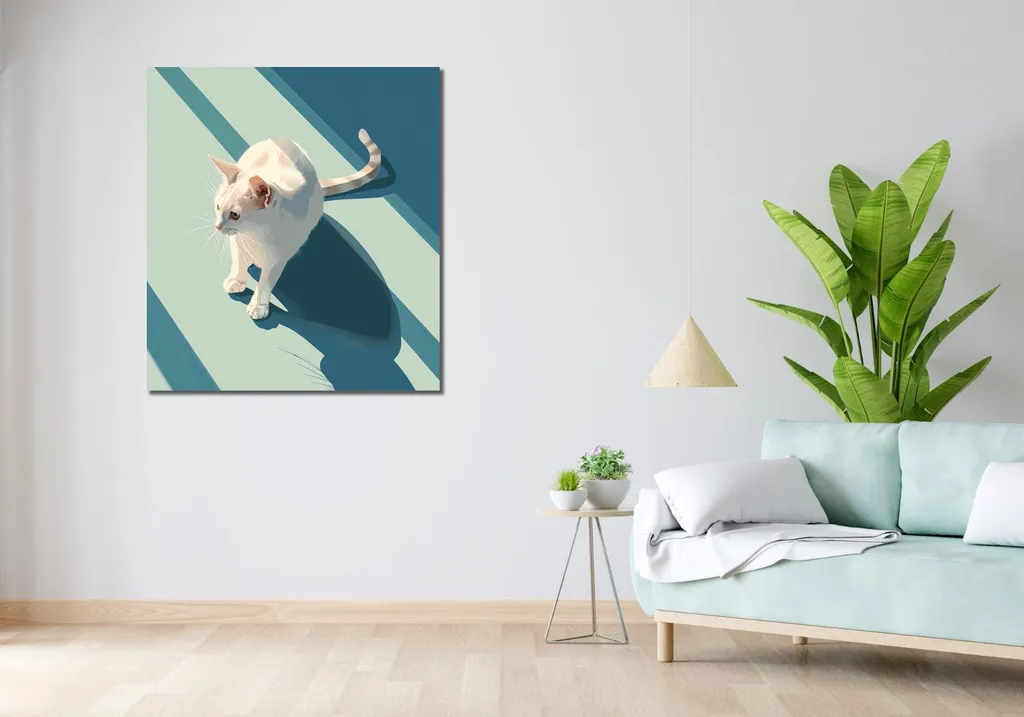 Quadro Design Persona Felina 90x100 - Arredo Casa Contemporaneo - 2