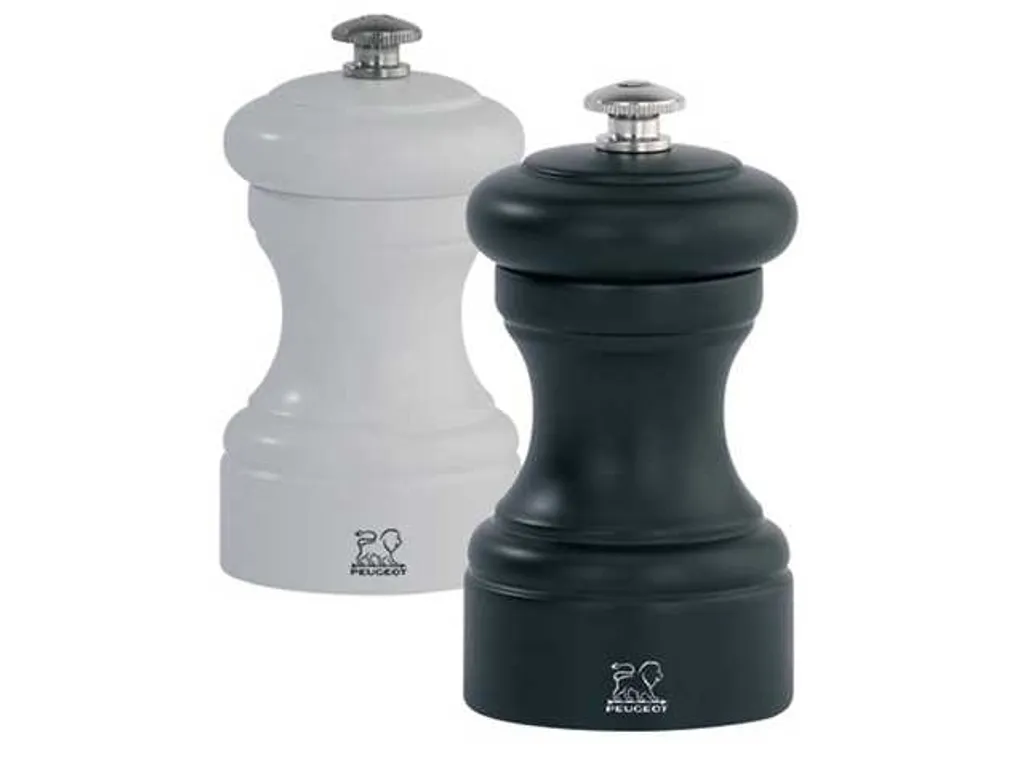 Set Macinini Peugeot Bistro 10cm Bianco/Nero - Acciaio e Legno