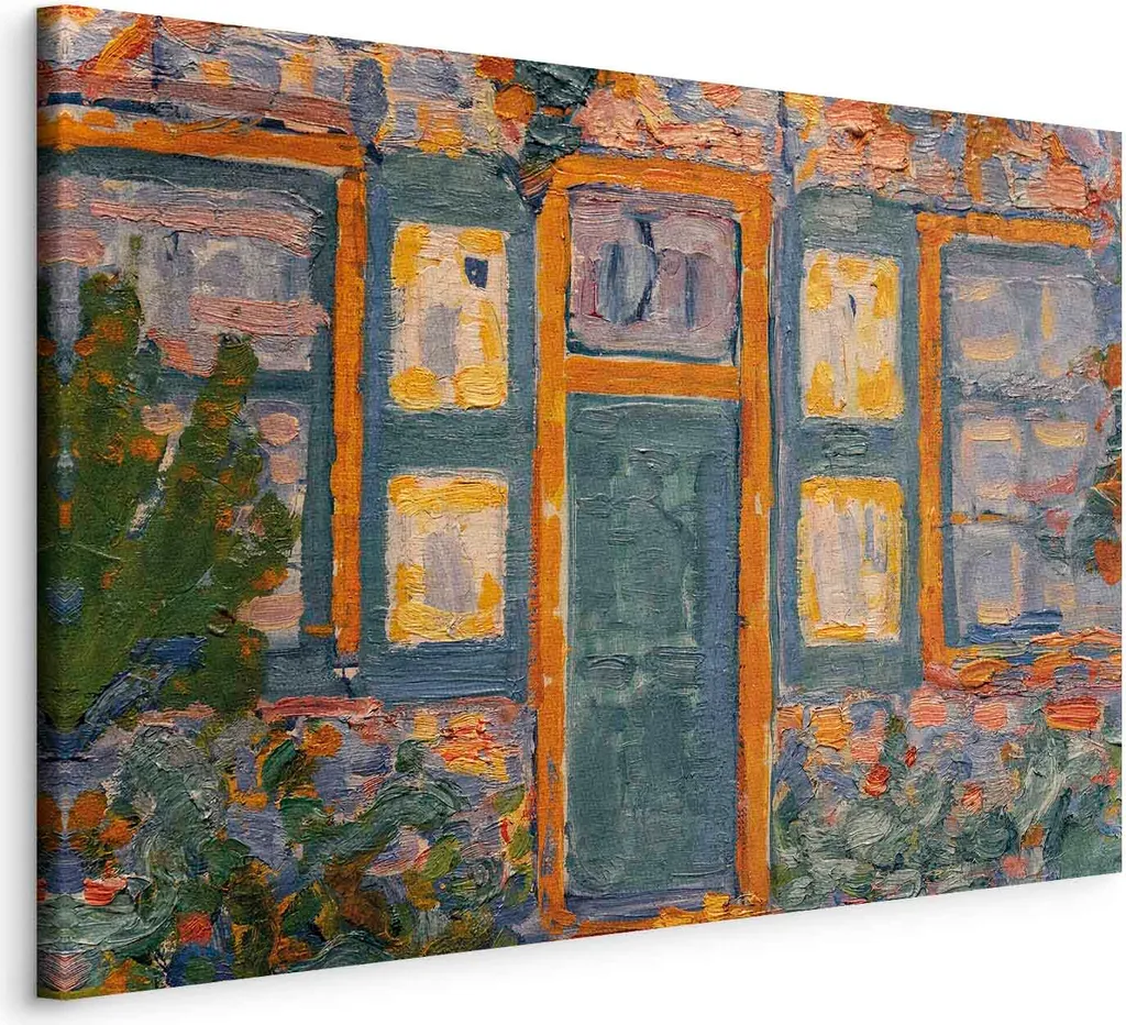 Quadro Mondrian Casa alla Luce del Sole 60x40 cm - Riproduzione su Tela