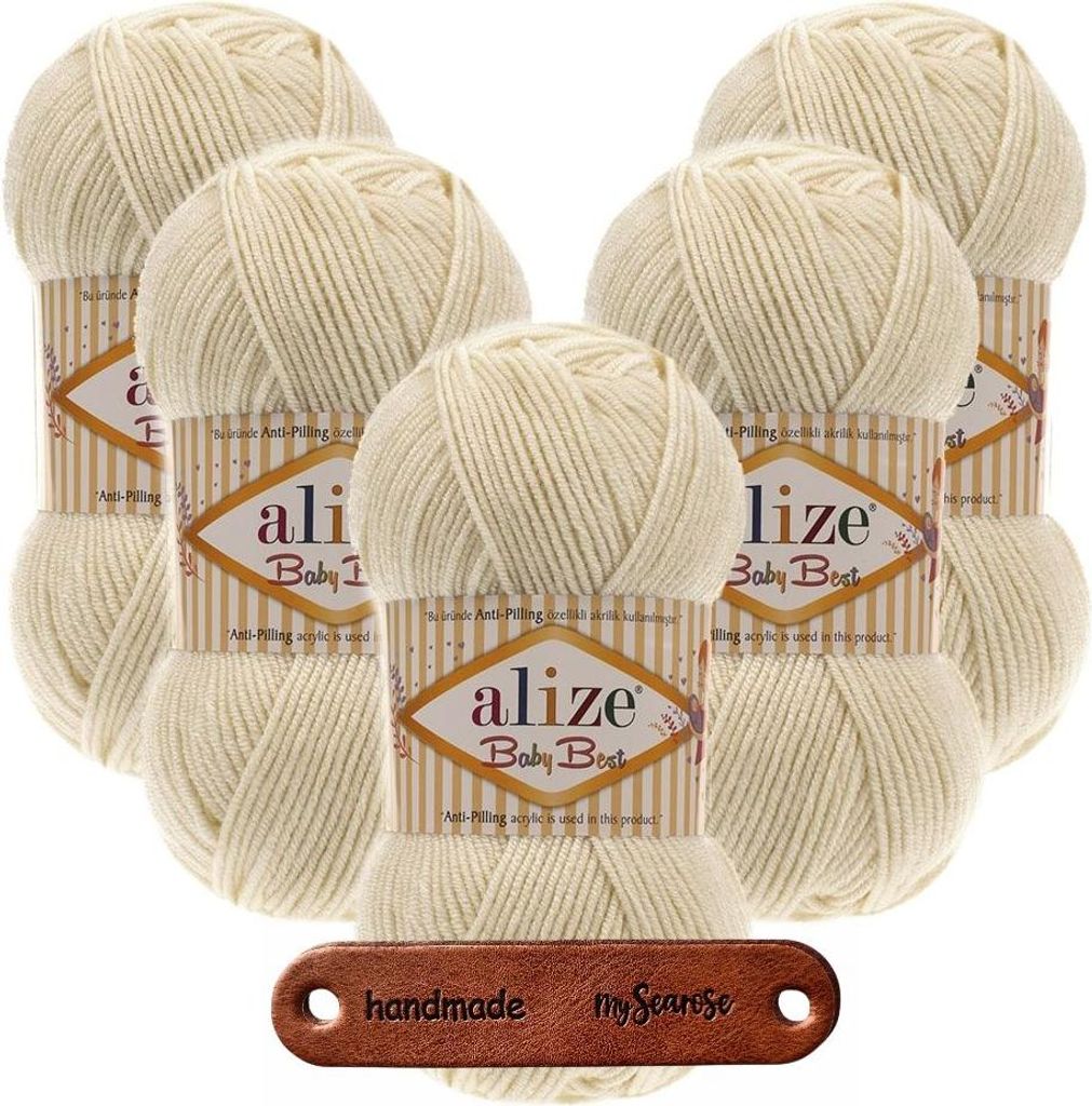 5 x ALIZE Baby Best 1 Cream mit Label Produktbild 