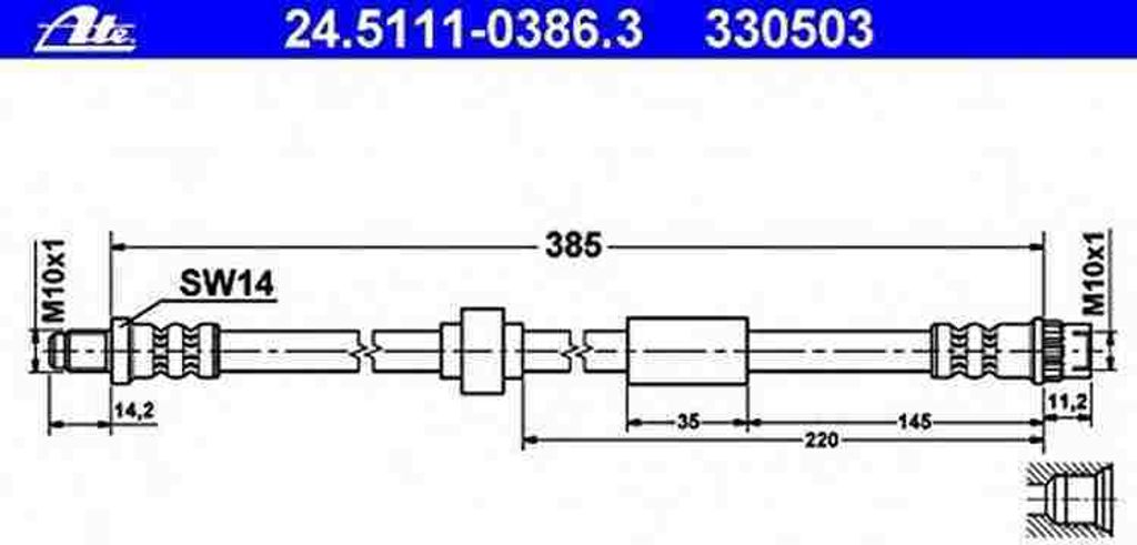 ATE Bremsschlauch 24.5111-0386.3