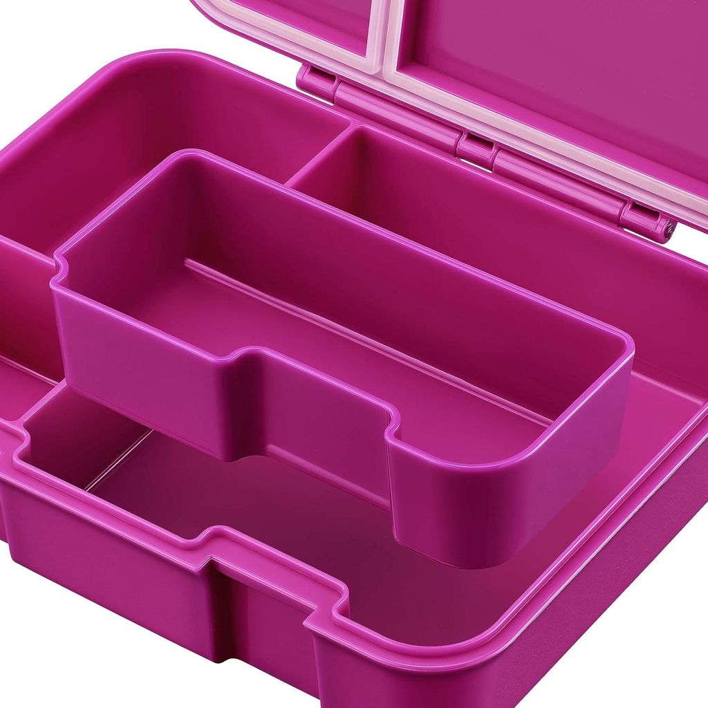 Kinder-Lunchbox Extrem Robust Ideal für Kindergarten und Schule - Lila Regenbogen