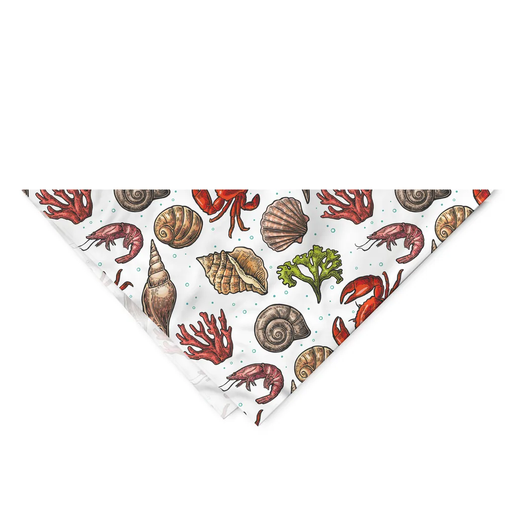 Bandana Cani ABAKUHAUS 55x55 cm Sea Shells | Accessorio Mare Pet - 2