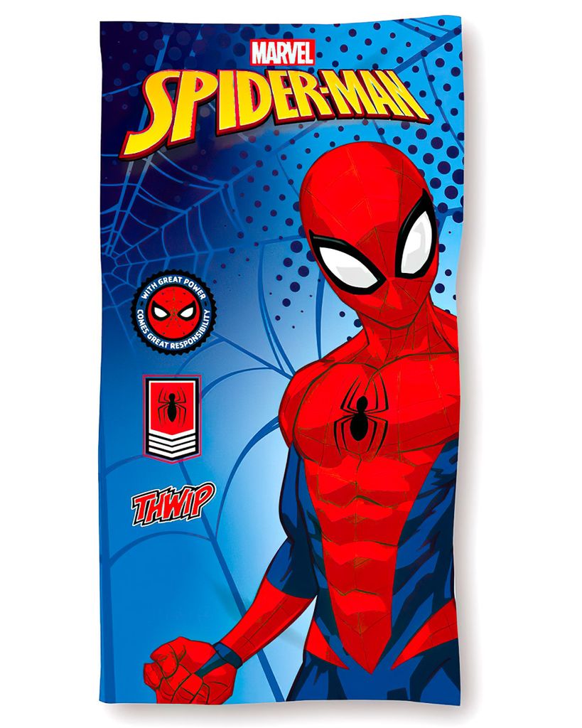 Strandtuch für Kinder aus Baumwolle 70x140 Spiderman