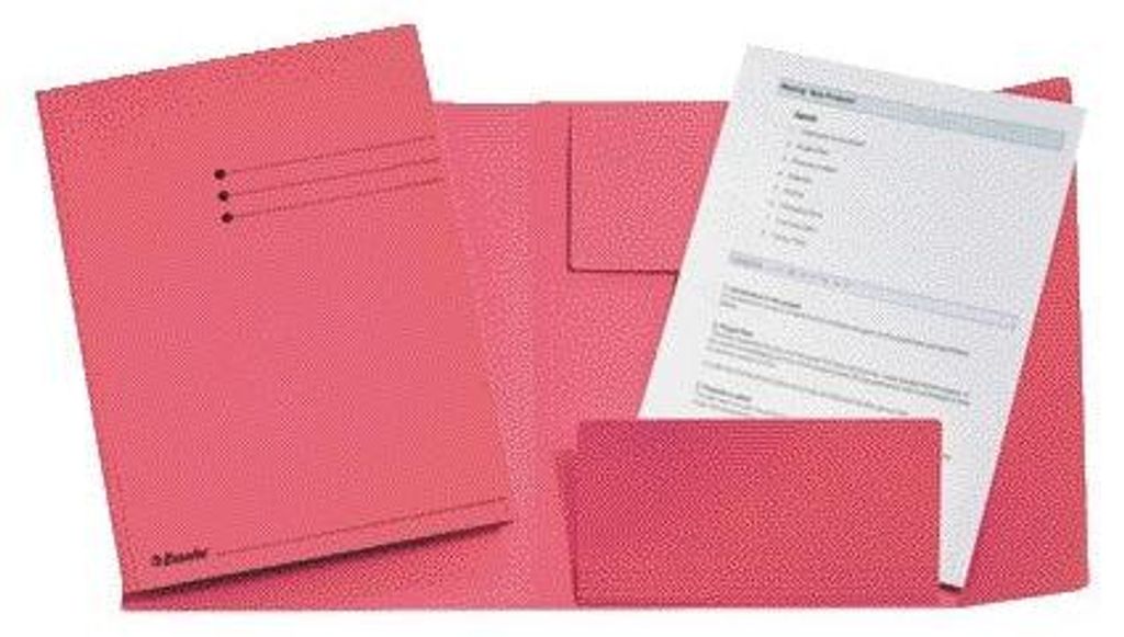 Esselte - Aktenordner A4 3 Klappen Manila 275gr rosa | 50 Stück