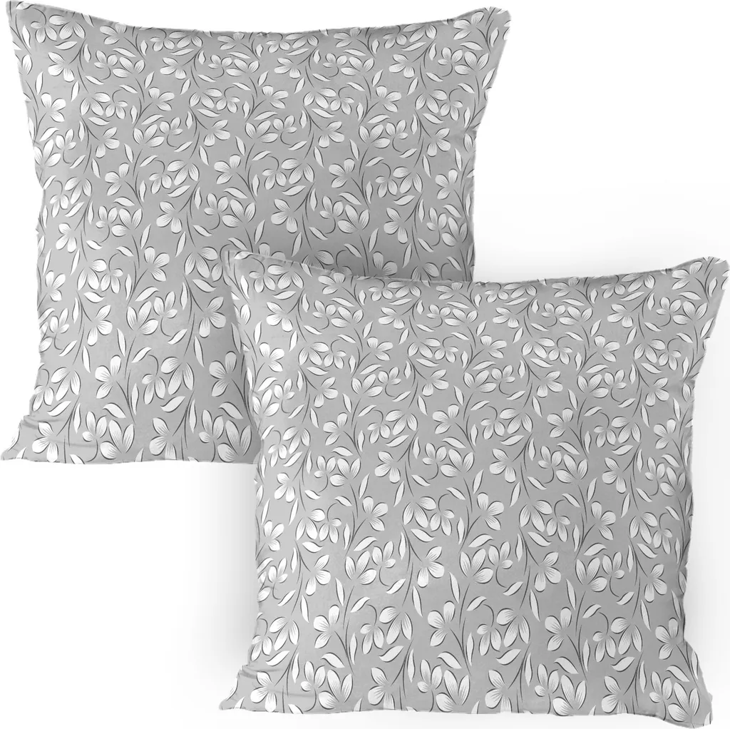 Set 2 Fodere ABAKUHAUS 80x80 Grigio Paisley - Texture Astratta Zen