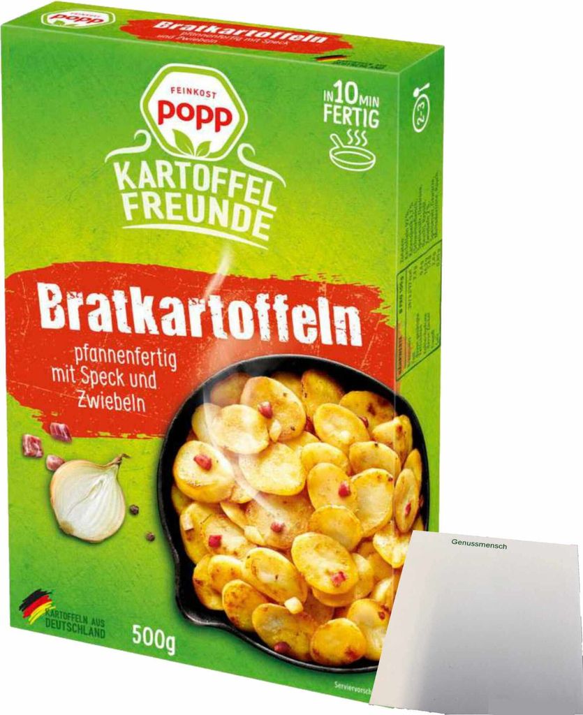 Popp Bratkartoffeln (500g Packung) + usy Block Produktbild 