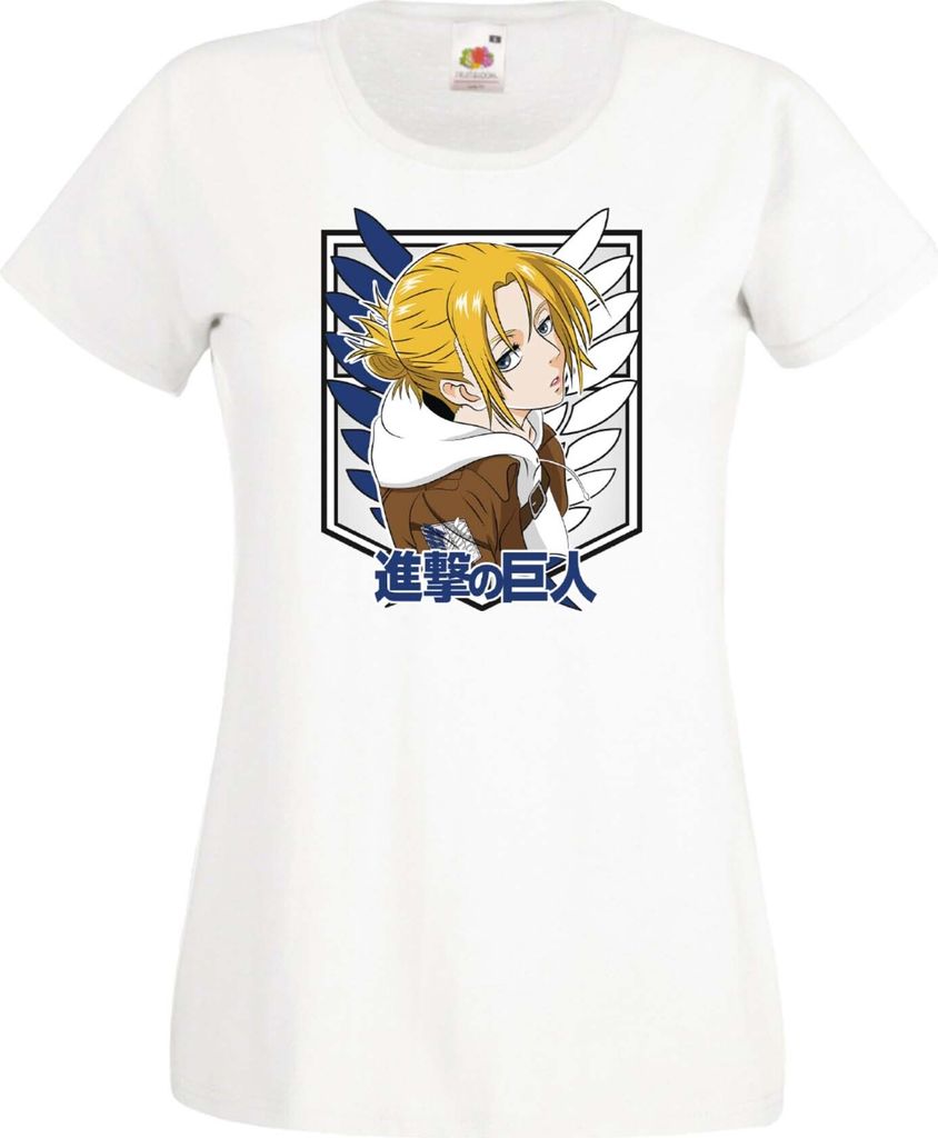 Damen T-Shirt Anime Manga Attack Anime On Titan Annie Leonhart 01 Annie Leonhart, Lady XL / Weiß