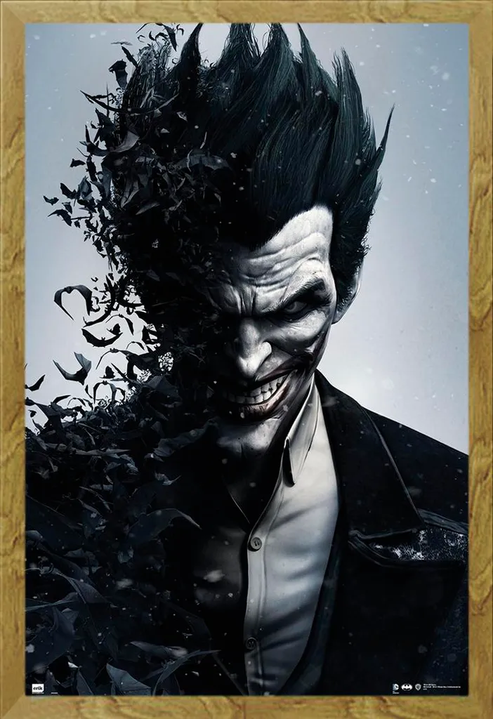 Batman Joker Arkham Origins Poster con Cornice Shinsuke Maxi Rovere