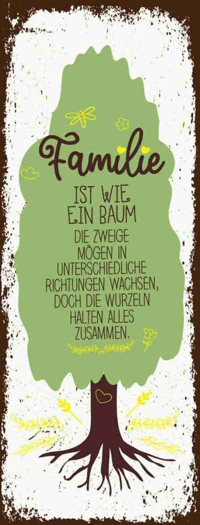 vianmo Holzschild 27x10 cm Familie ist Baum halten alles Zusammen Freunde