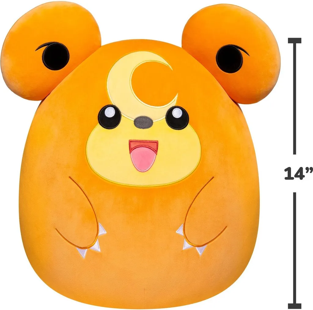 Doudou Pokémon Teddiursa Squishmallows 35 cm - Peluche Grand Format