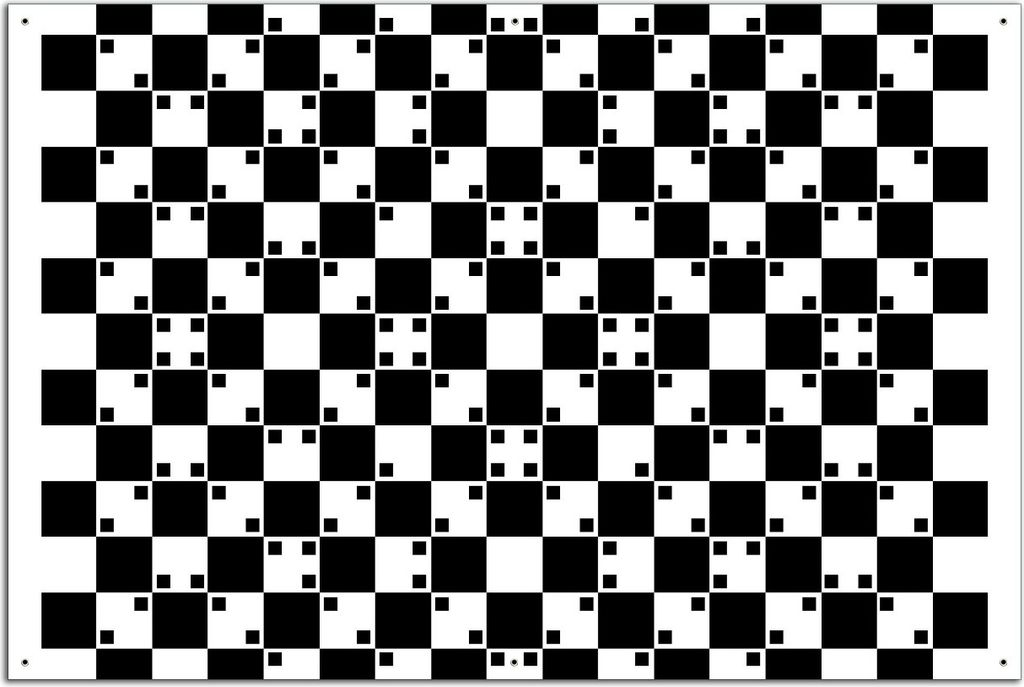 Wallario Outdoor-Poster für Garten oder Balkon, Motiv Optische Täuschung - Illusion - schwarz weiß II, in ca. 61 x 91,50 cm