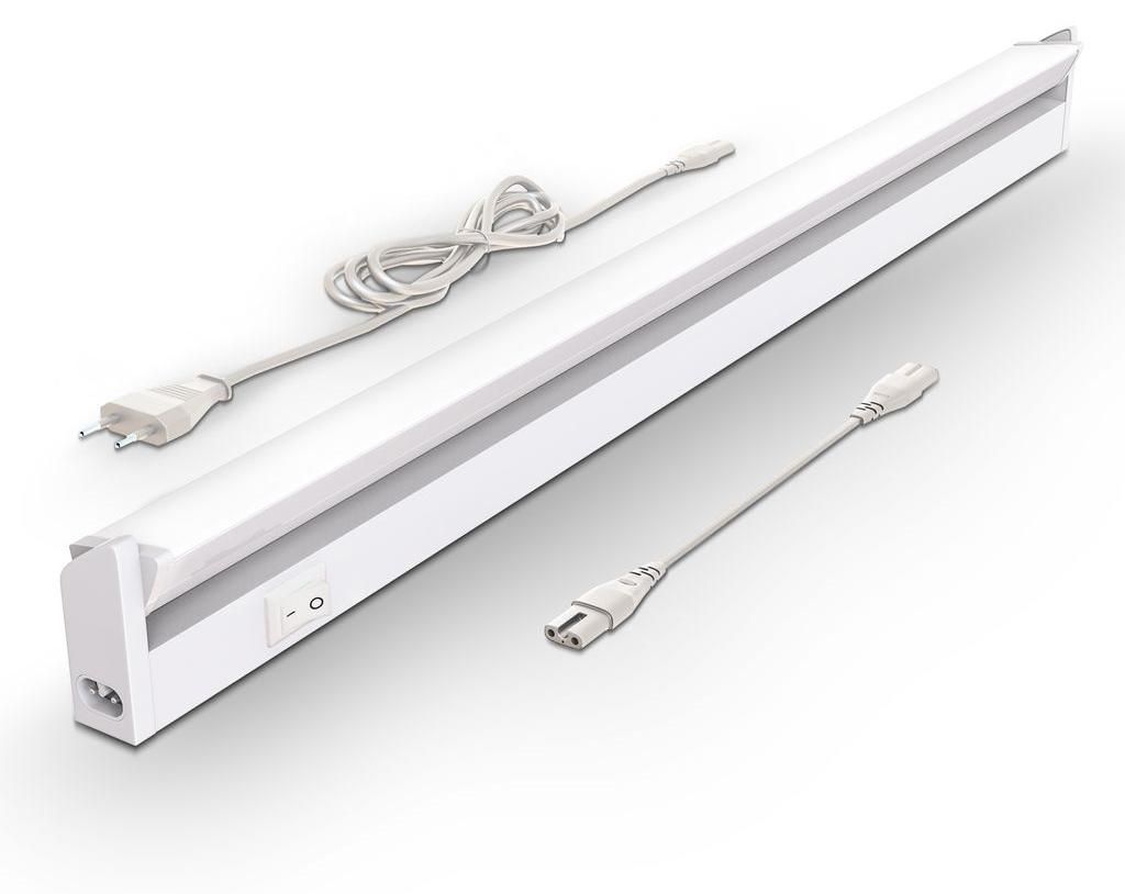 LED Leiste mit Ein-Ausschalter, neutralweiße Lichtfarbe, schwenkbar, Unterbauleuchte Küche, LED Lichtleiste Küche, Schrankbeleuchtung, 54,7x6,1x...