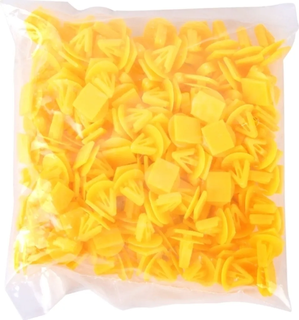 Set 100 Rivetti Plastica Gialli Push Pin - Clip Universali Carrozzeria