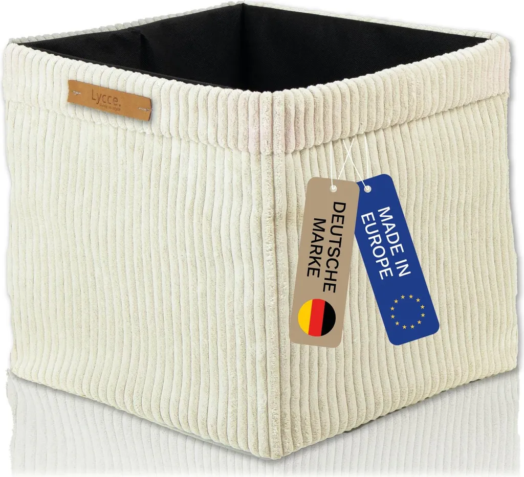 2 Scatole Kallax in Tessuto Cord Grigio Scuro Lavabili con Coperchio