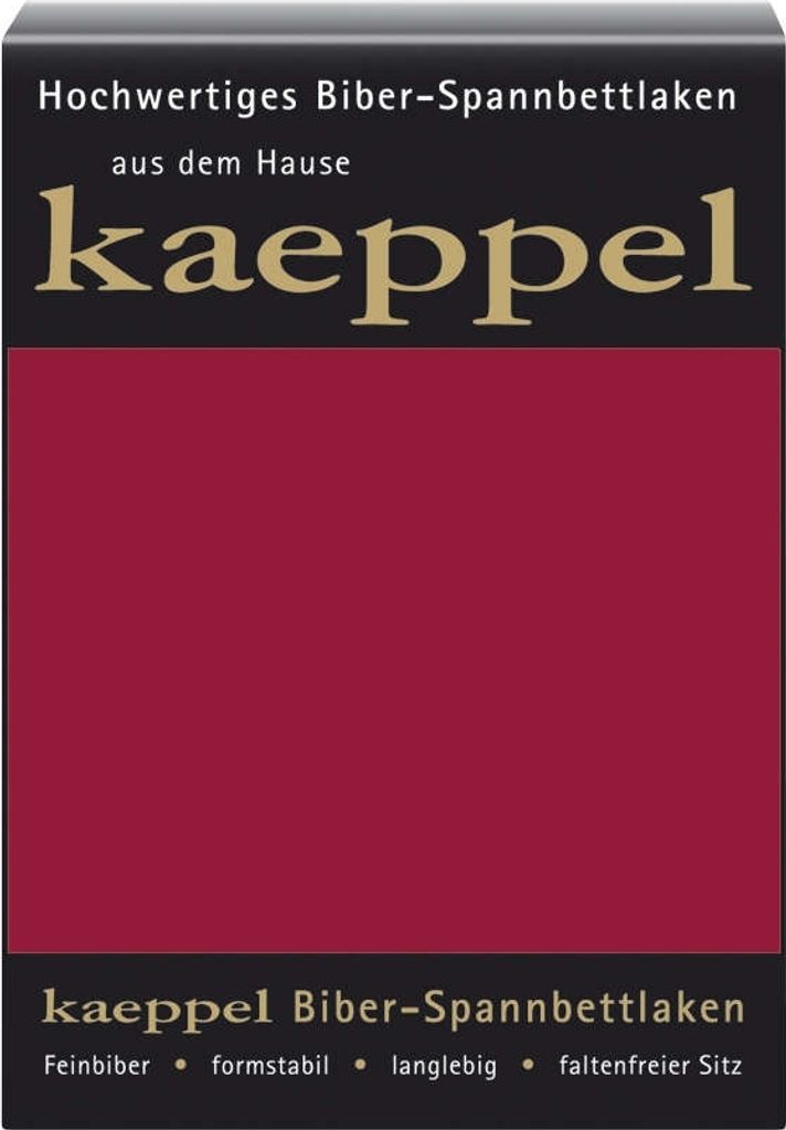 Kaeppel Biber Spannbettlaken 90x200 cm - 100x200 cm Karmin Produktbild 