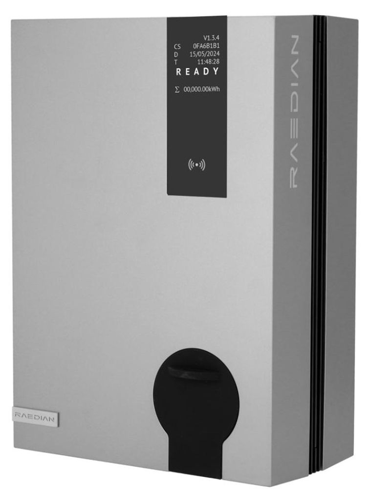 Ladegerät für Autos Wallbox Raedian NEO 7-S Typ 2 7,4 kW 32A IP55 IK10 Inox - RD-NEO-7-S-SILVER