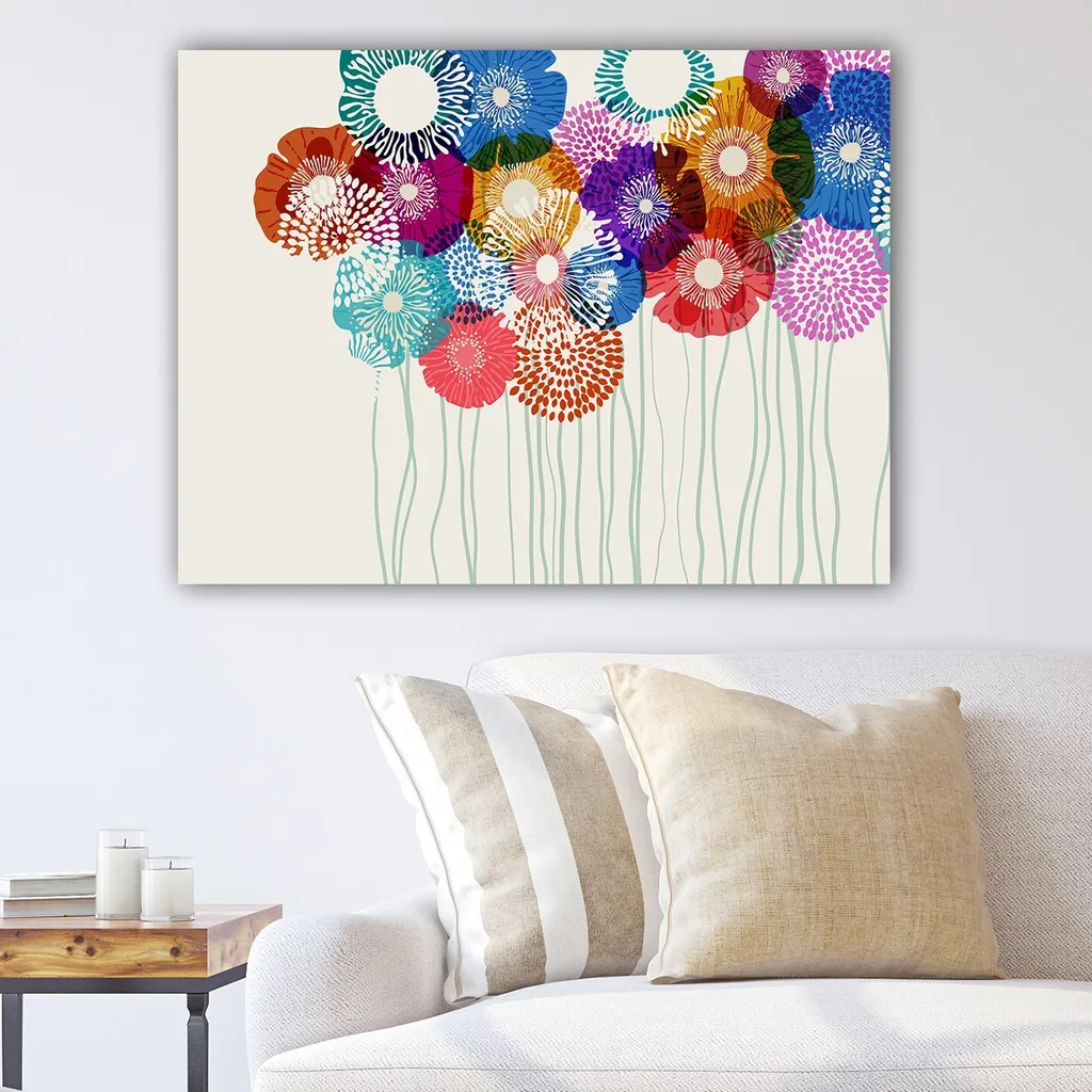 Grand Tableau Multicolore 70 x 100 cm idéal pour Salon et Bureau