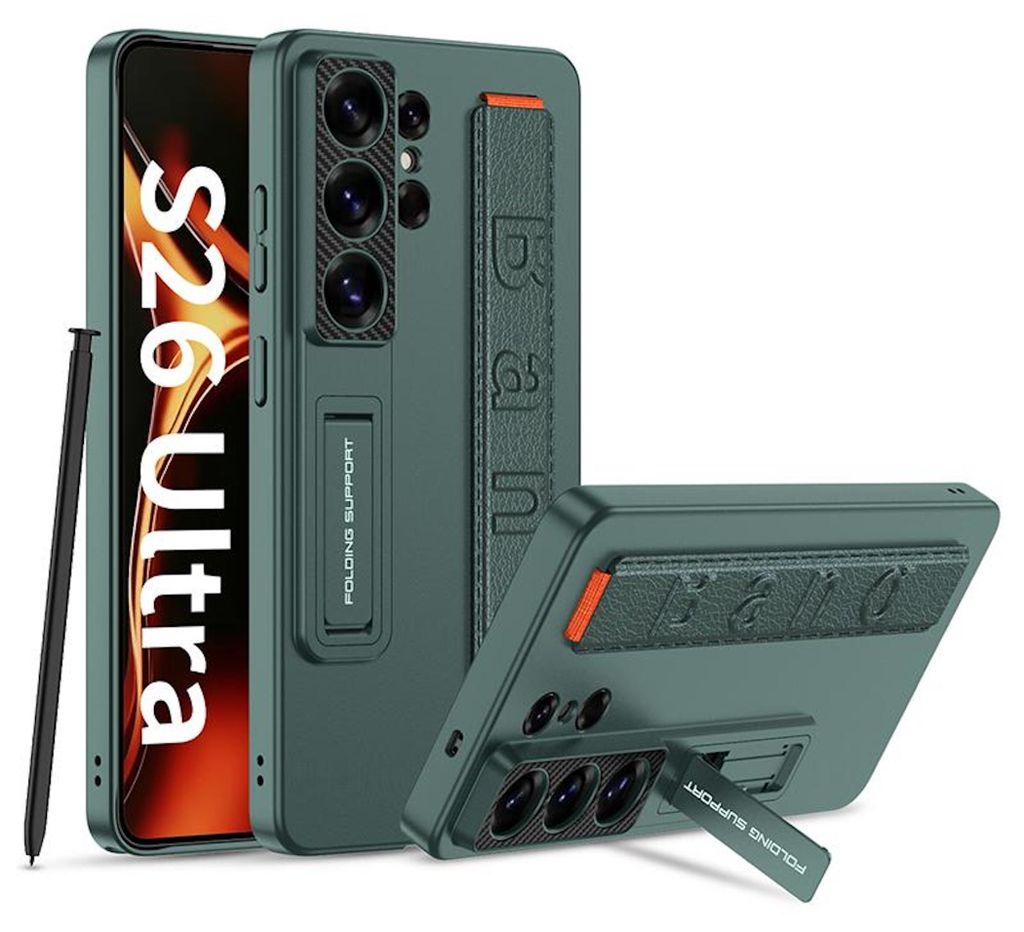 Handy Hülle Halteband für Samsung Galaxy S26 Ultra Kunststoff Silikon Grün
