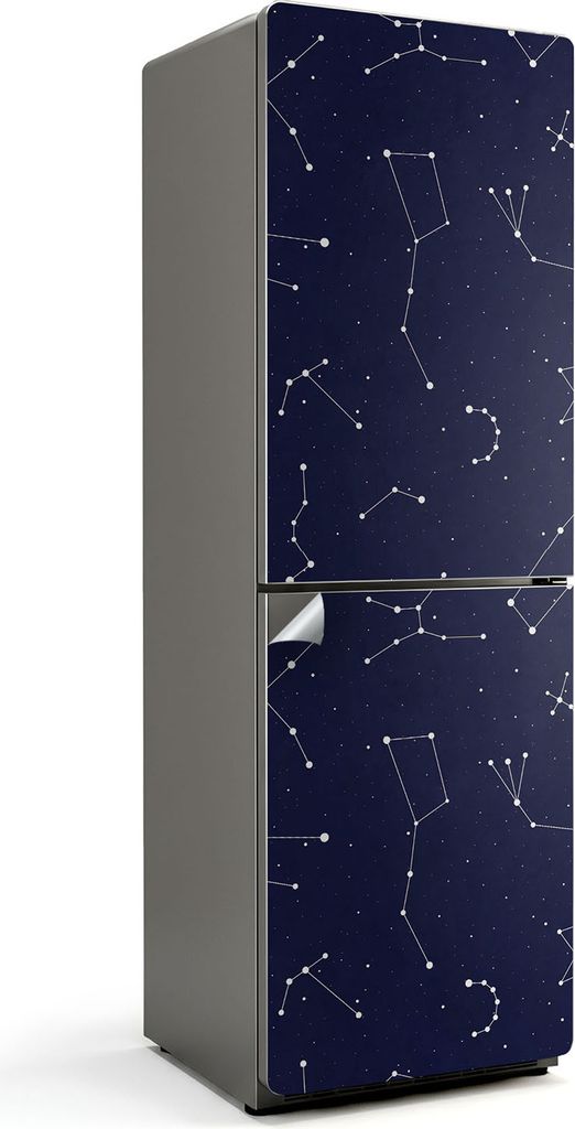 Tropisches Blumenmuster – Kühlschrank Aufkleber – Klebefolie Kühlschrank – Kühlschrank Nachbildung – Kühlschrankfolie selbstklebend –...