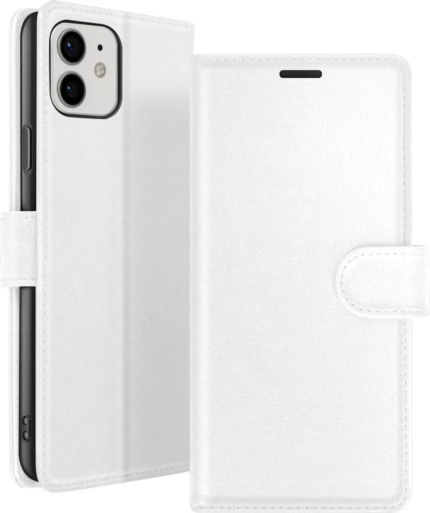 Cover iPhone 12 Zanaé Bianca: Protezione Flip 360 con Magnete Forte