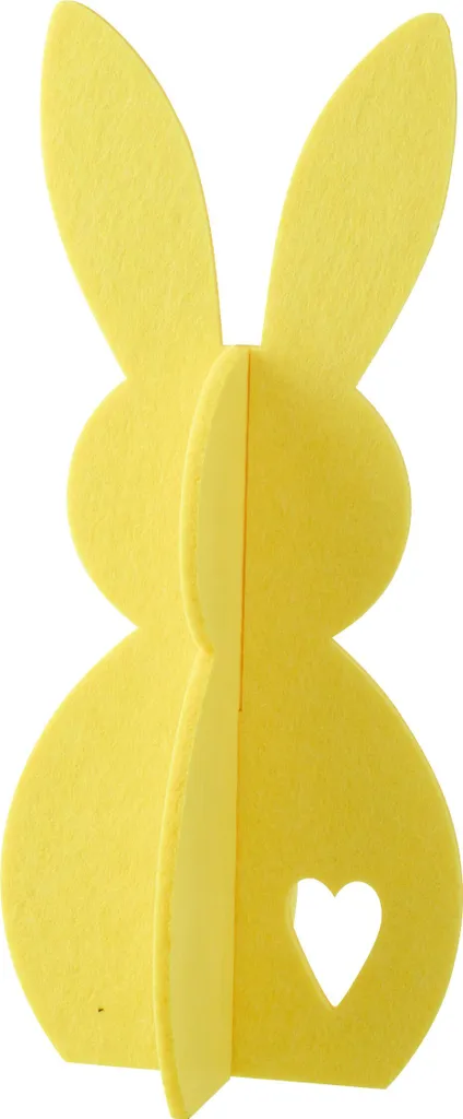 Petit Lapin Jaune J-Line en Feutre Doux - Objet Déco Design 25 cm