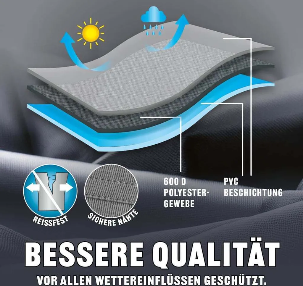 Housse Landmann Triton PTS 2.1 maxX en polyester robuste 59x127,5x117 cm